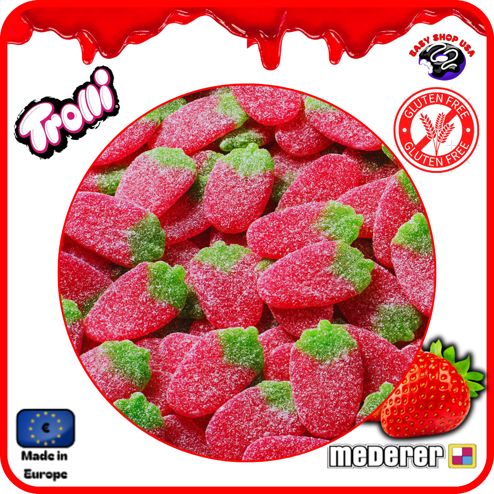 TROLLI - FRAISES ACIDULEES - 50/100 g