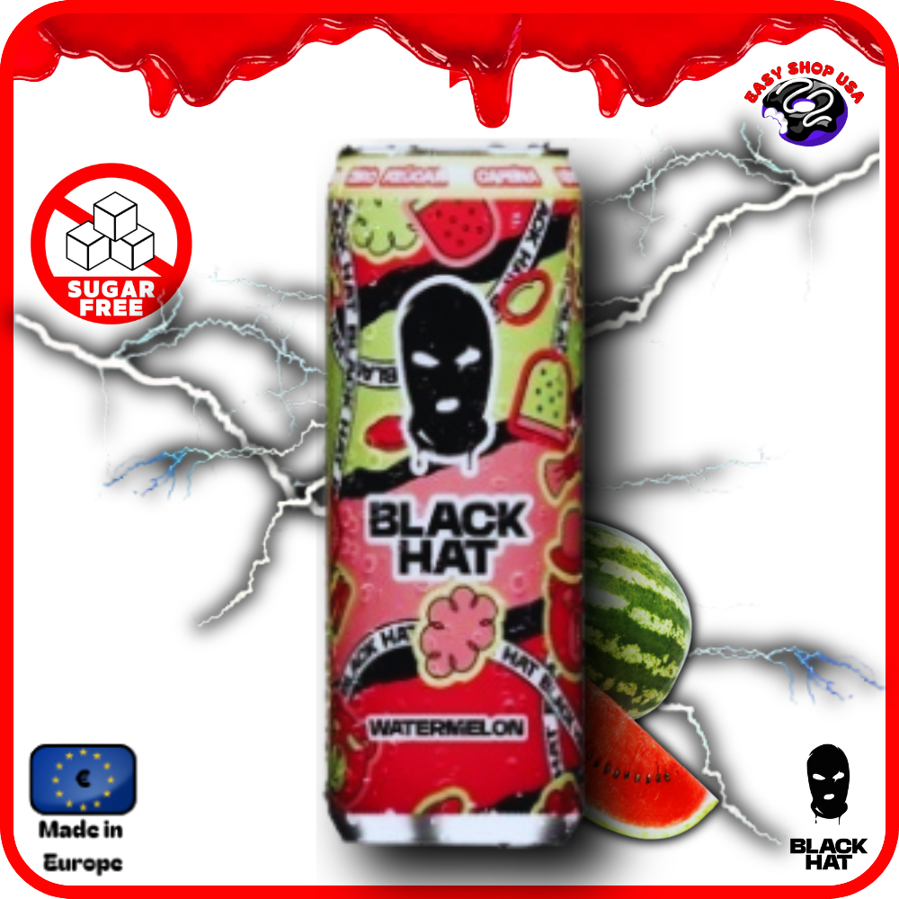 ENERGY DRINK - BLACK HAT - PASTEQUE - 50 cl