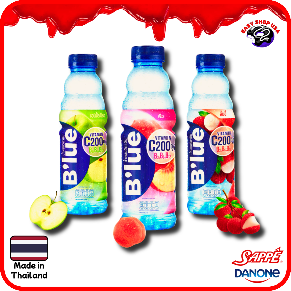 B'LUE - LITCHI / PĂCHE / POMME VERTE - 50 cl