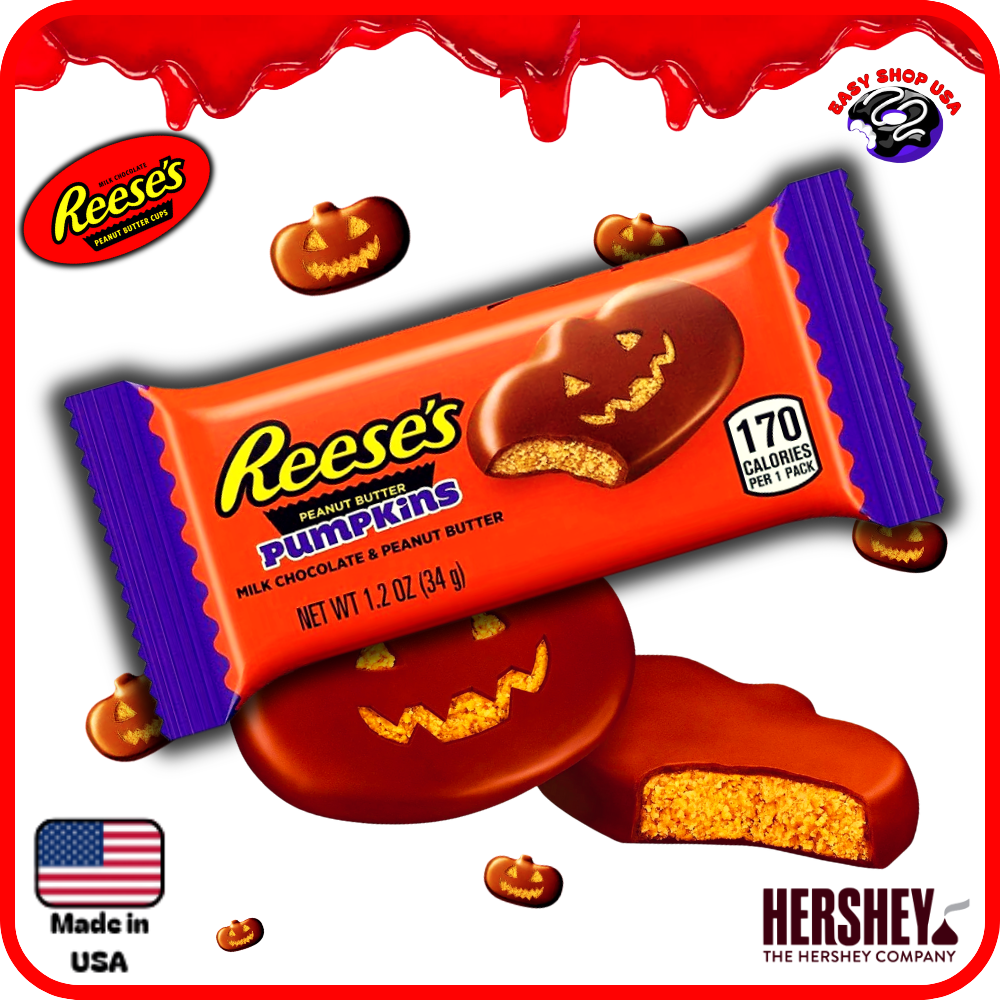 REESE'S – PUMPKINS – CHOCOLAT & BEURRE DE CACAHUÈTE – 34 g