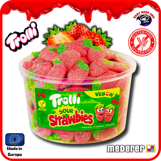 TROLLI - FRAISES ACIDULEES - 50/100 g