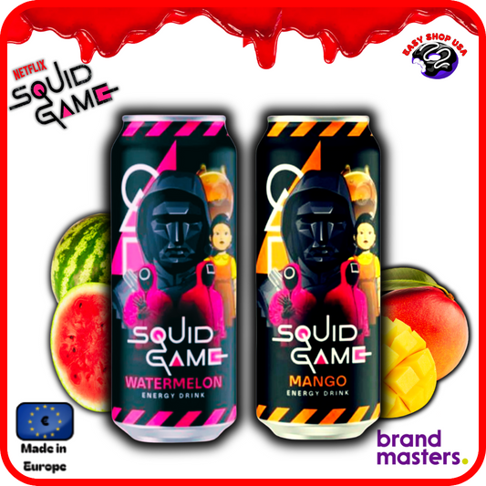 SQUID GAME - ENERGY DRINK - MANGUE / PASTEQUE - 33 cl
