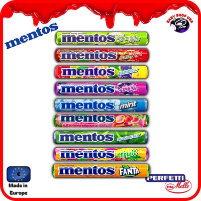 MENTOS - 9 SAVEURS AU CHOIX - ROULEAU DE 14 DRAGÉES