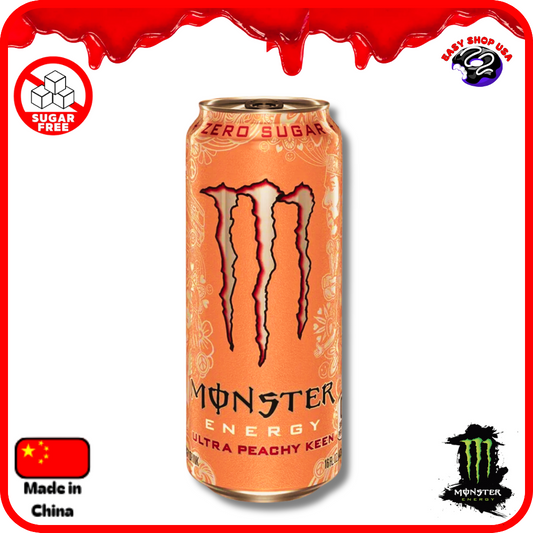 MONSTER ENERGY - SANS SUCRE - ULTRA PEACHY KEEN - 355 ml